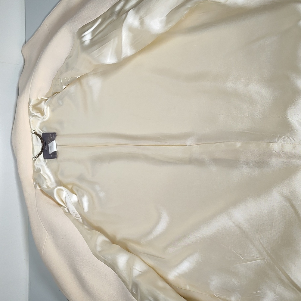 J. Crew Double Cloth Italian Wool Ivory Coat 2P - Picture 9 of 14